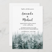 Minimalistische Winterhochzeit Einladung (Vorne/Hinten)