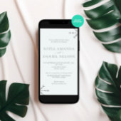 Minimalistische Winterhochzeit Einladung