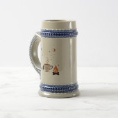Minimalistische Winterlandschaft Bierglas (Vorderseite Links)