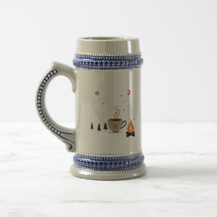 Minimalistische Winterlandschaft Bierglas