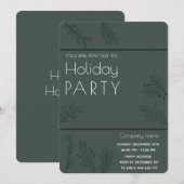 Minimalistische Winterlandschaft Einladung (Vorne/Hinten)