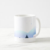 Minimalistische Winterlandschaft Kaffeetasse (VorderseiteRechts)