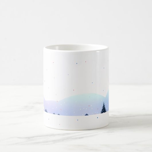 Minimalistische Winterlandschaft Kaffeetasse (Mittel)