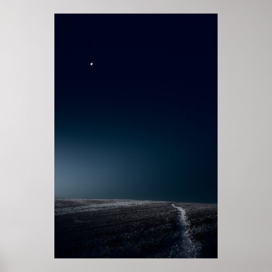 Minimalistische Winterlandschaft Old Linslade (874 Poster (Vorne)