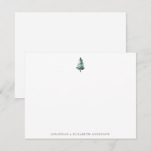 Minimalistische Winterpine-Tree-Karte Mitteilungskarte
