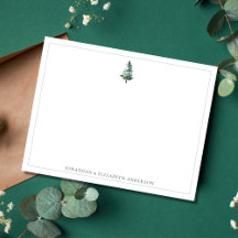 Minimalistische Winterpine-Tree-Karte