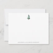 Minimalistische Winterpine-Tree-Karte Mitteilungskarte (Vorderseite)