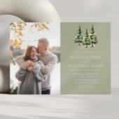 Minimalistische Winterschnee Pine Trees Picture We Einladung