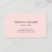 Minimalistische Wirble Schwarz-Weiß-Lashes Visitenkarte (Rückseite)