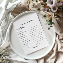 Minimalistische Wohlfühlwünsche für das Baby-Dusch Einladung