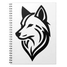 Minimalistische Wolf Face-Silhouette