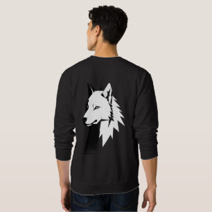Minimalistische Wolf-Kunst Herren Pullover