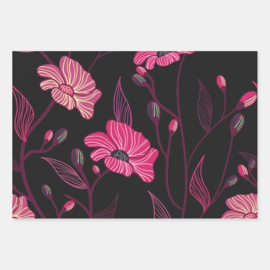 Minimalistische Wrapping Paper Sheets Geschenkpapier Set (Vorderseite)