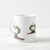 Minimalistische Wurzeln Herz Kaffeetasse (Vorderseite Links)