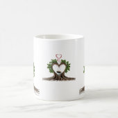 Minimalistische Wurzeln Herz Kaffeetasse (Mittel)