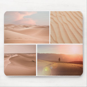 Minimalistische Wüsten-Dünen-Sonnenuntergangs-Land Mousepad