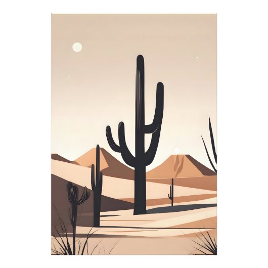 Minimalistische Wüstenkunst Fotodruck (Vorne)