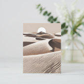 Minimalistische Wüstenkunst Postkarte (Stehend Vorderseite)