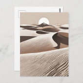 Minimalistische Wüstenkunst Postkarte (Vorne/Hinten)