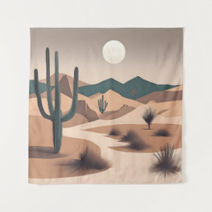 Minimalistische Wüstenkunst Wandteppich