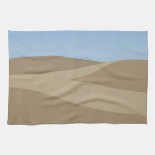 Minimalistische Wüstenlandschaft mit Dünen Geschirrtuch