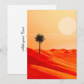 Minimalistische Wüstenoase Ankündigung (Vorne/Hinten)