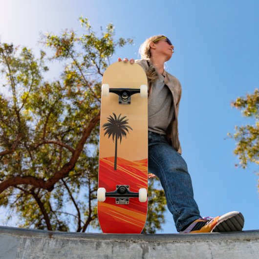 Minimalistische Wüstenoase Skateboard (Außenbereich 1)