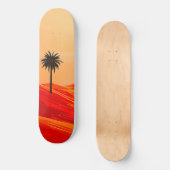 Minimalistische Wüstenoase Skateboard (Vorderseite)