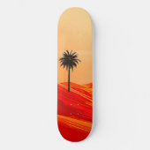 Minimalistische Wüstenoase Skateboard (Vorderseite)