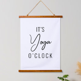 Minimalistische Yoga-Kunst - individuell anpassbar Wandteppich Mit Holzrahmen