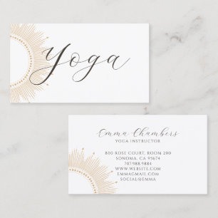 Minimalistische Yoga-Lehrerin Lotus-Pose-Illustrat Visitenkarte