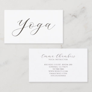 Minimalistische Yoga-Lehrerin Lotus-Pose-Illustrat Visitenkarte