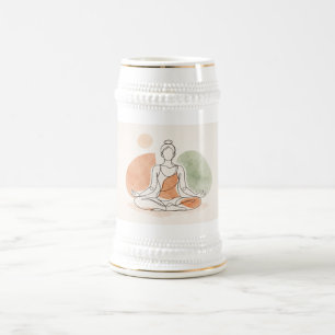 Minimalistische Yoga-Meditations-Stein-Tasse Bierglas