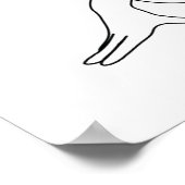 Minimalistische Yoga-Pose-Eine-Reihe Zeichnend Poster (Ecke)