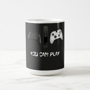 Minimalistische "You Can Play"-Spielcontroller-Tas Kaffeetasse