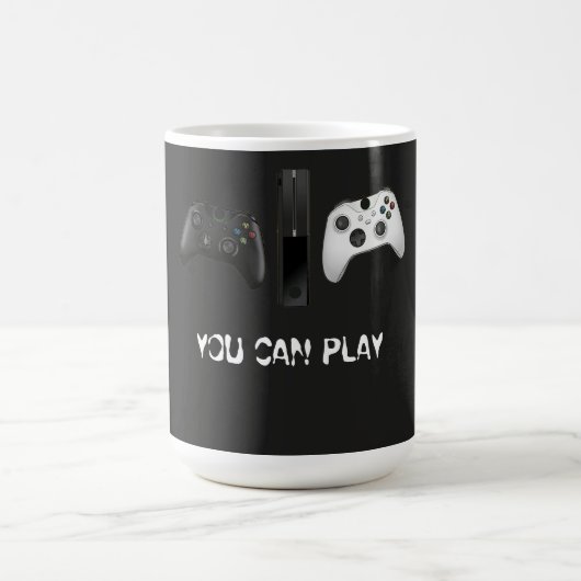 Minimalistische "You Can Play"-Spielcontroller-Tas Kaffeetasse (Mittel)