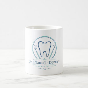 Minimalistische Zahnarzt-Tasse – Dr. [Name] Zahn-S Kaffeetasse