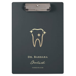 MINIMALISTISCHE ZAHNORTHODONTIK GOLD TOOTH KLEMMBRETT