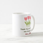 Minimalistische, zauberhafte, florenfarbene Aufwer Kaffeetasse (VorderseiteRechts)