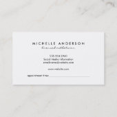 Minimalistische, zeitgenössische rosa Imitate - Go Terminkarte (Rückseite)