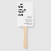 Minimalistische zeitlose Hochzeitsfeier Fächer (Rückseite)