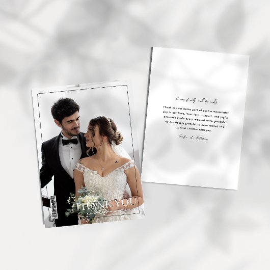 Minimalistische Zeitschrift Cover Wedding Dankeskarte