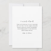 Minimalistische Zeitschrift Cover Wedding Dankeskarte (Rückseite)