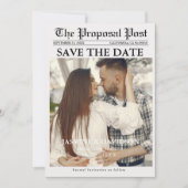 Minimalistische Zeitung Hochzeit speichern das Dat Einladung (Vorderseite)