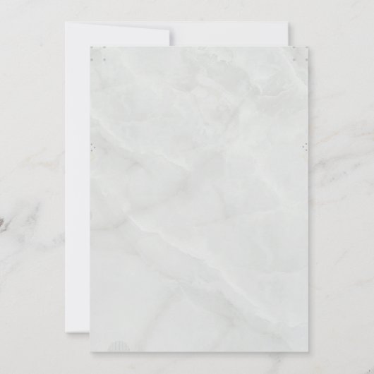 Minimalistische Zeitung Hochzeit speichern das Dat Einladung (Rückseite)