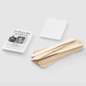 Minimalistische Zeitung Hochzeit speichern das Dat Fächer (Non-assembled)