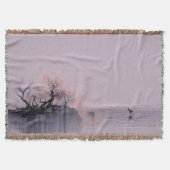 Minimalistische Zen-Landschaft Decke (Vorderseite)