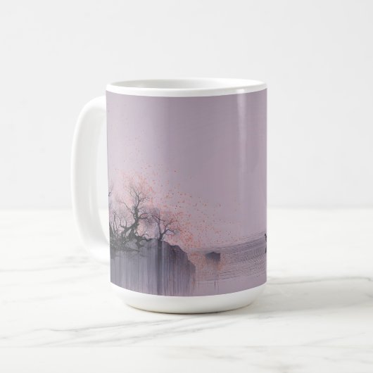 Minimalistische Zen-Landschaft Kaffeetasse (Vorderseite Links)