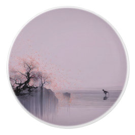 Minimalistische Zen-Landschaft Keramikknauf