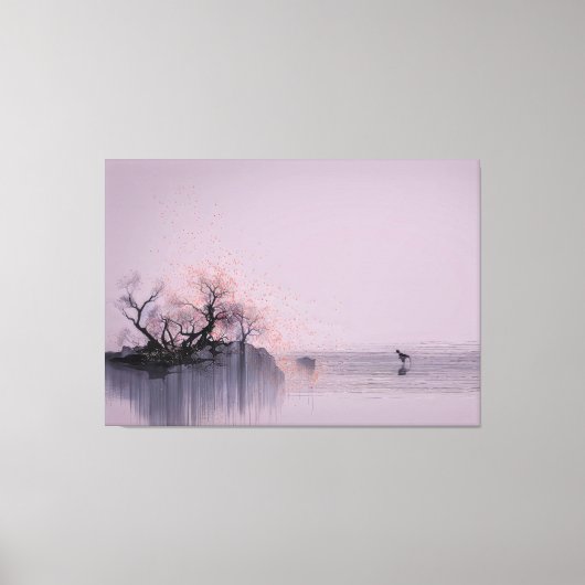 Minimalistische Zen-Landschaft Leinwanddruck (Vorderseite)